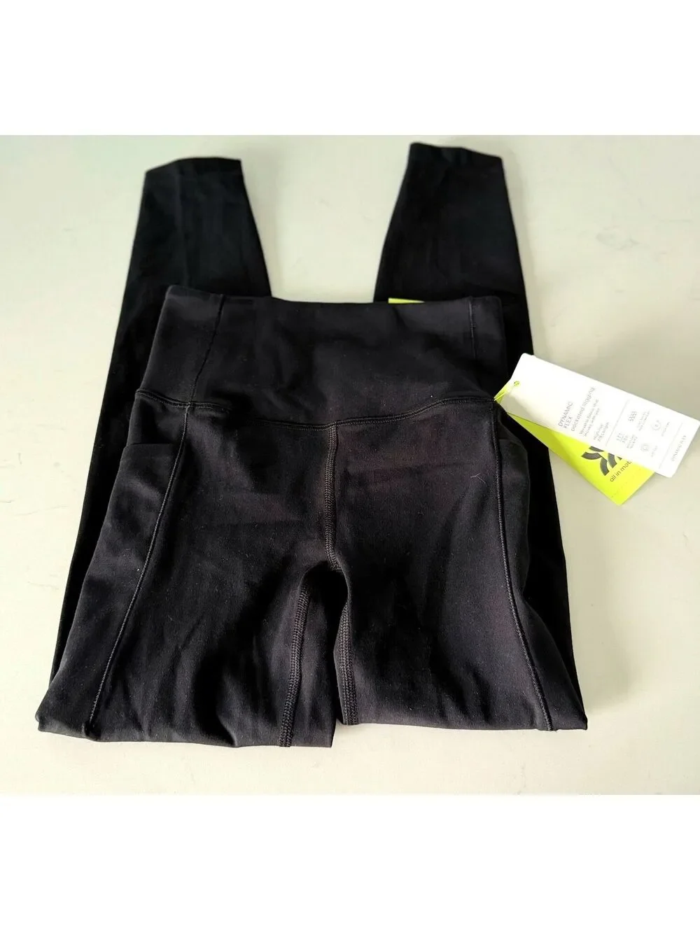 All in Motion Black Dynamic Flex Pocketed UPF 50+ 7/8 Leggings Women Size XS